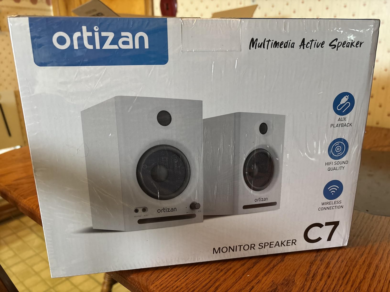 Ortizan C7 Powered Studio Monitors Pair with Bluetooth 5.3, Black | Compact active monitors for music production, content creation, gaming and desktop audio customer photo 1