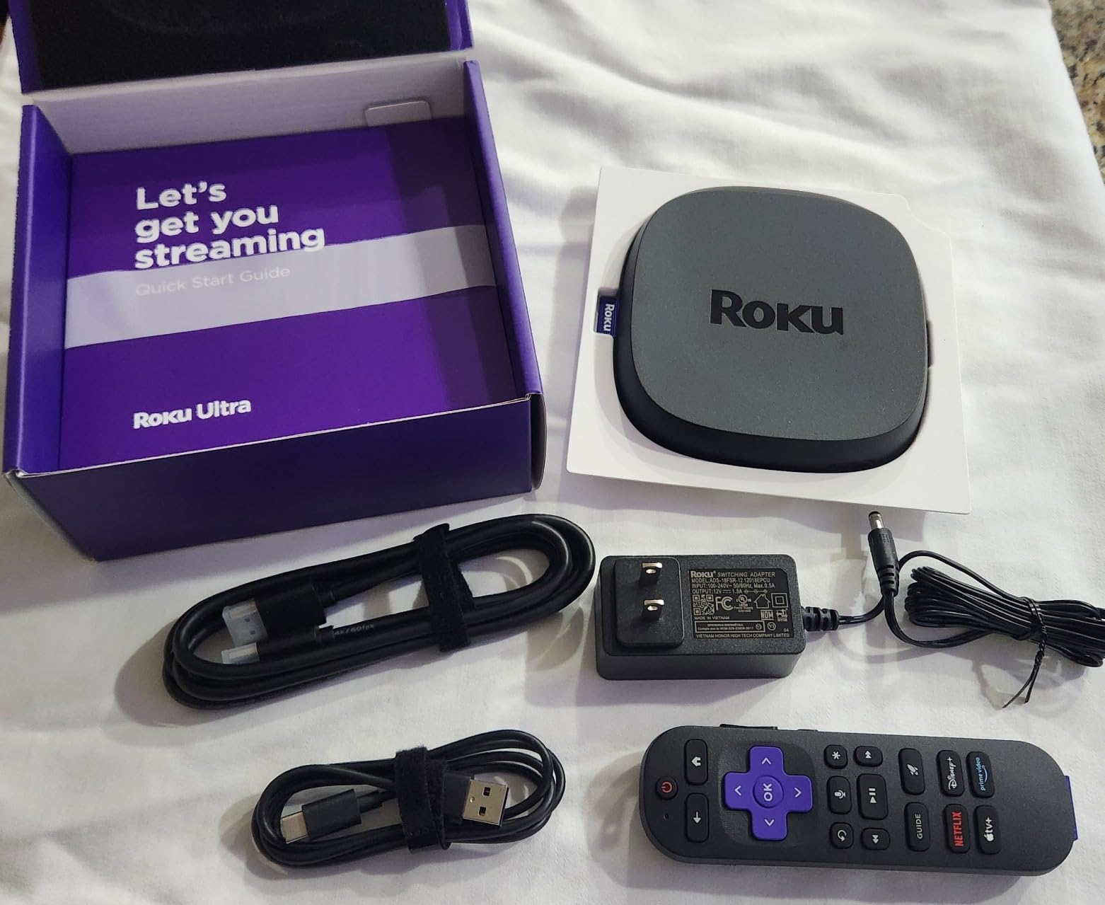 Roku Ultra, Ultimate Streaming Player - 4K Streaming Device for TV | HDR10+, Dolby Vision & Atmos - Bluetooth & Wi-Fi 6 - Rechargeable Voice Remote Pro with Backlit Buttons - Free & Live TV customer photo 1