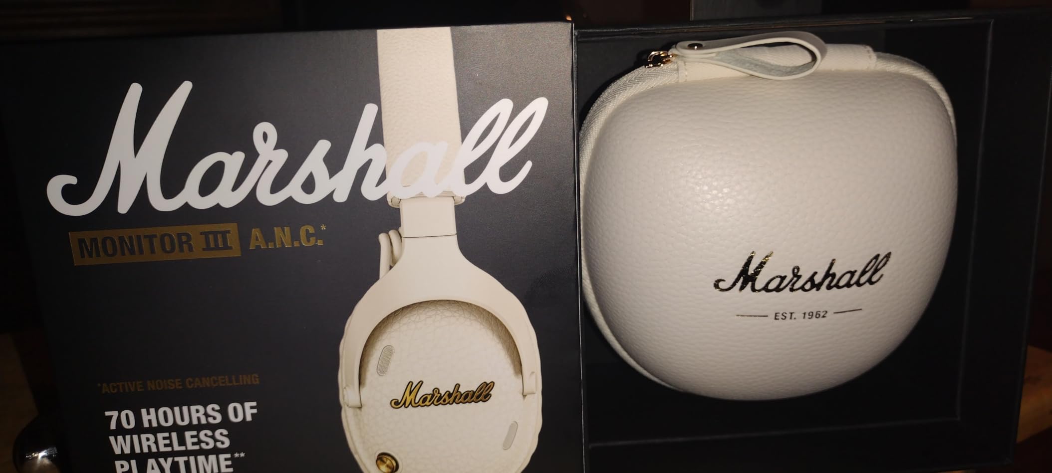 Marshall Monitor III A.N.C. Wireless Over-Ear Bluetooth Headphones - Active Noise Cancellation | 100+ Hr Playtime | Microphone for Calls | Lightweight, Foldable Design for Travel - Black customer photo 2