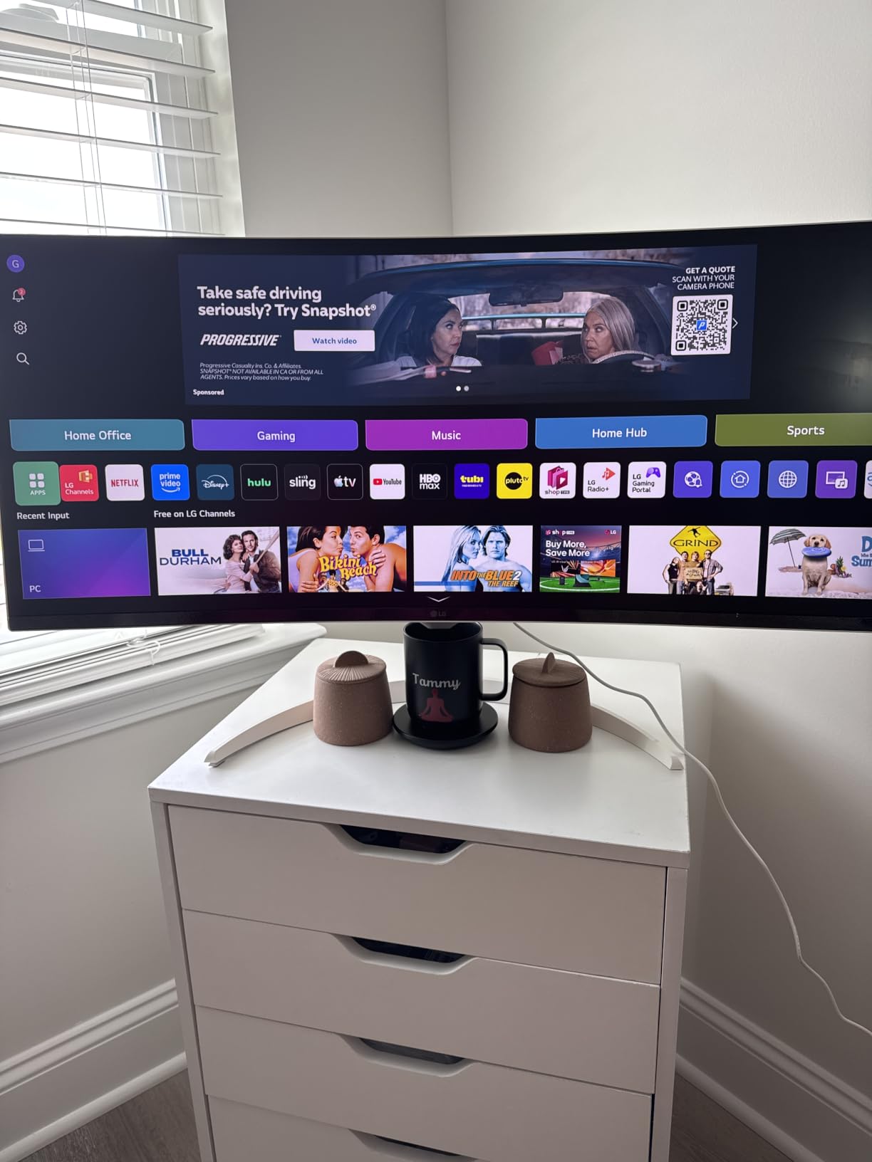 LG 34SR60QC-W 34-inch QHD (3440x1440) Curved Smart Monitor with Streaming, UltraWide Screen, webOS, HDR10, 100Hz, Built-in Speaker, AirPlay2, Screen Share, Bluetooth, ThinQ App, White customer photo 1
