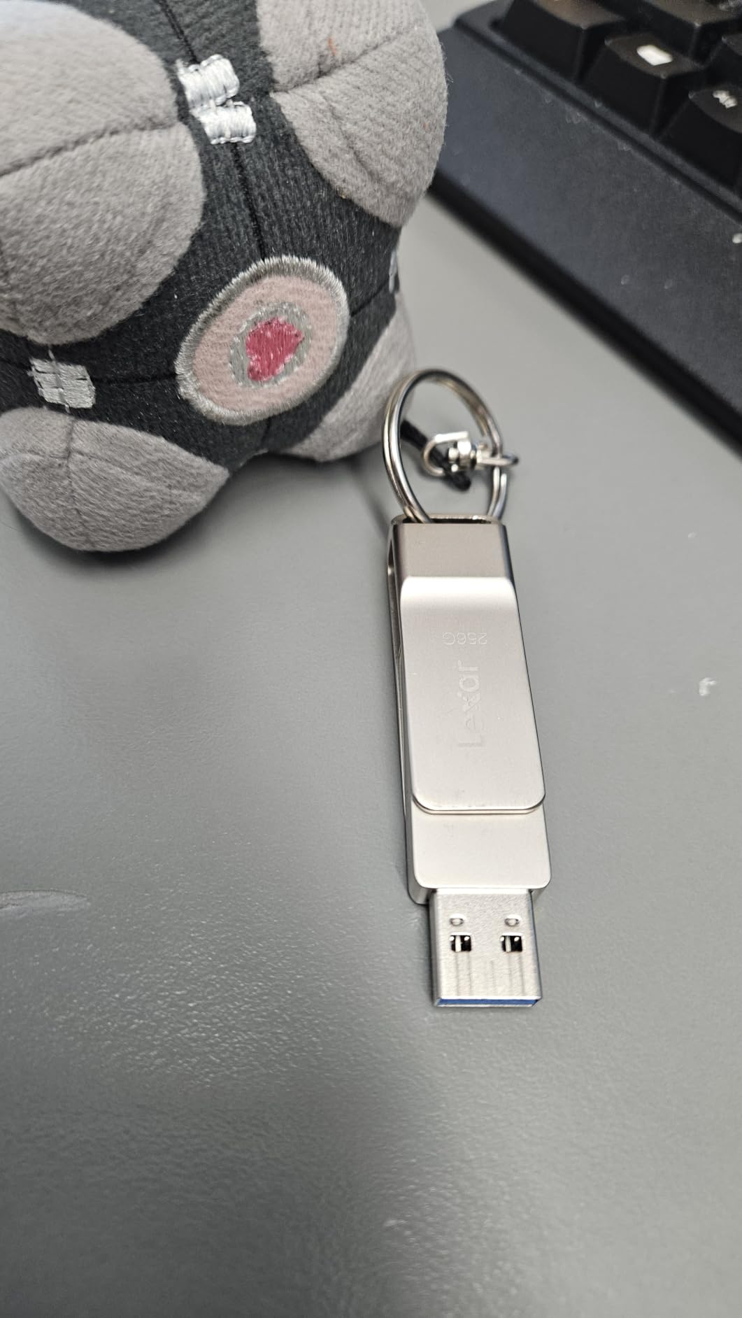 Lexar D40E 256GB Dual USB 3.2 Gen 1 Type-C Jump Drive, Champagne Silver customer photo 1