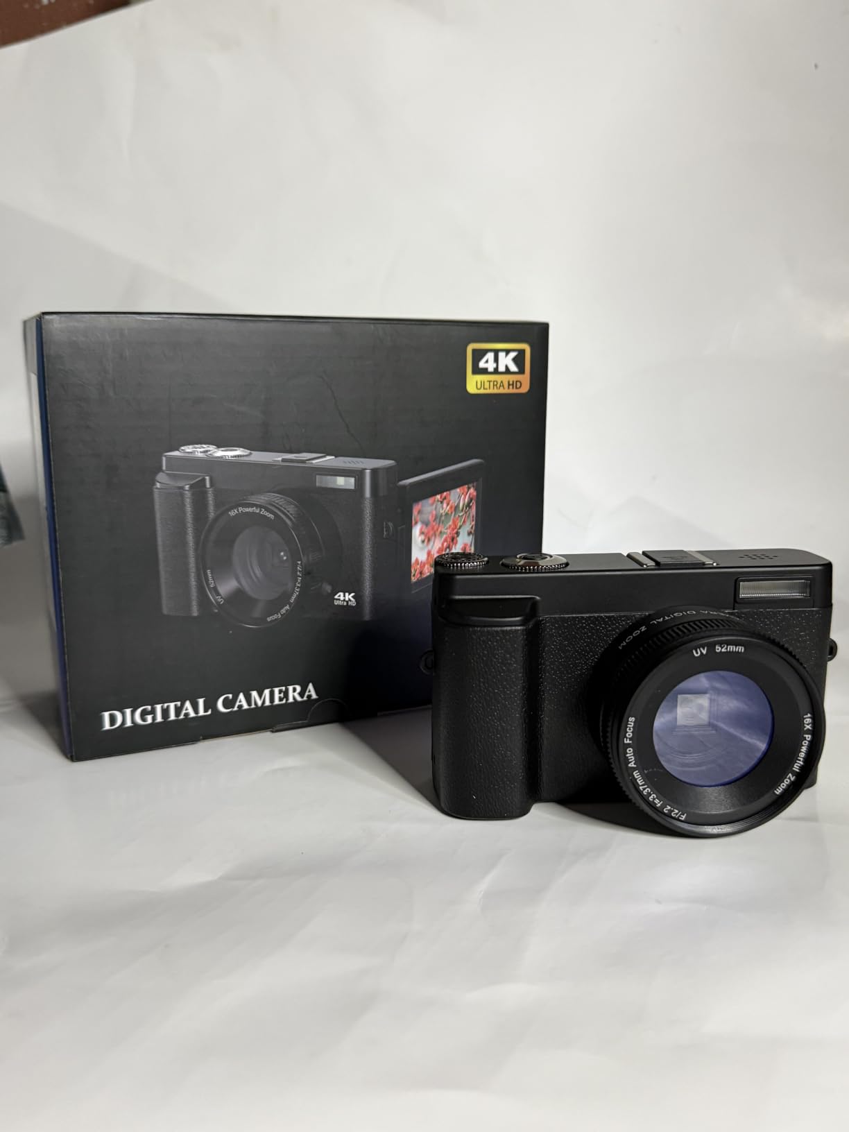 Duluvulu 4K Digital Camera for Photography Autofocus, 2026 Latest 48MP Vlogging Camera for YouTube with SD Card, 2 Batteries, 3