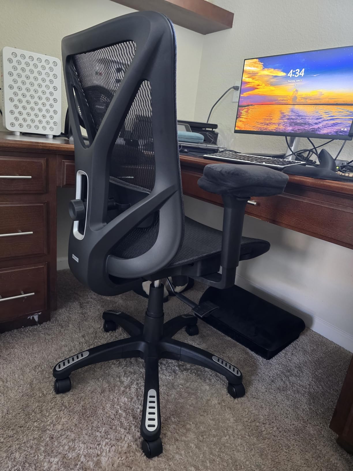 Ergonomic Office Chair, Mesh Computer Desk Chairs with Adjustable Lumbar Support, 3D Armrests, Tilt Function, Comfy Wide Seat, Swivel Executive Work Task Chair for Company and Home customer photo 1