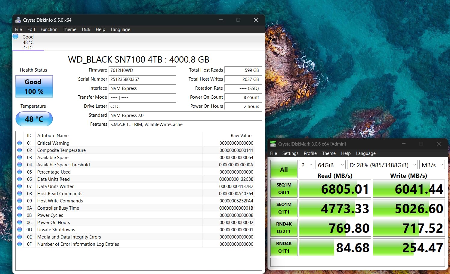 WD_Black SN7100 1TB NVMe SSD - Gen4 PCIe, M.2 2280, Up to 7,250 MB/s Read Speed, Up to 6,900 MB/s Write Speed, Next Gen TLC 3D NAND, for Laptops, Handheld Gaming Devices - WDS100T4X0E customer photo 2