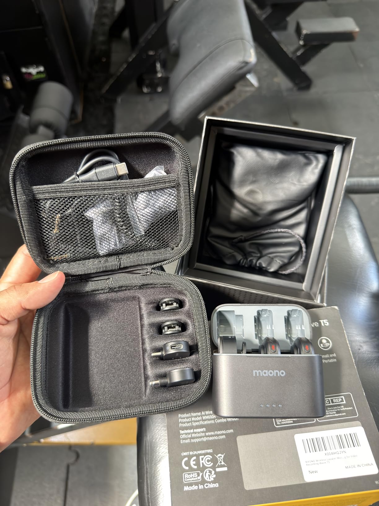 MAONO Wave T5 Wireless Lavalier Microphone for iPhone/Android/Camera/PC | Magnetic Clip on Mini Mic with AI Noise Cancelling, 4 EQ Preset, 1000FT, 40H for Podcast Stream Vlog YouTube TikTok Video Record customer photo 1