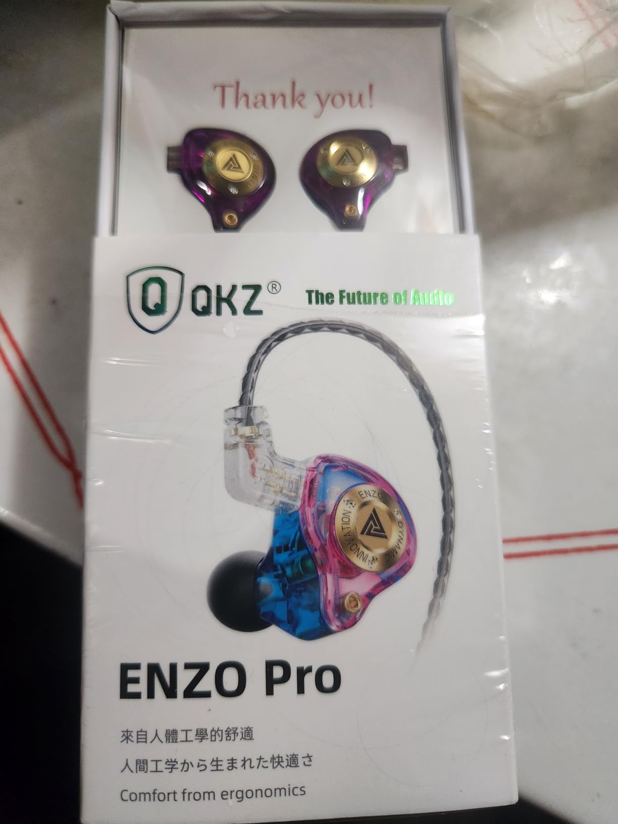 Piluyaa Wired Gaming Headphones IEM Earphones with 1DD, QKZ ENZO in Ear Monitor, HiFi Earbuds, Bass Sound with New 11mm Dynamic Driver for Video Music Gaming (White) customer photo 1