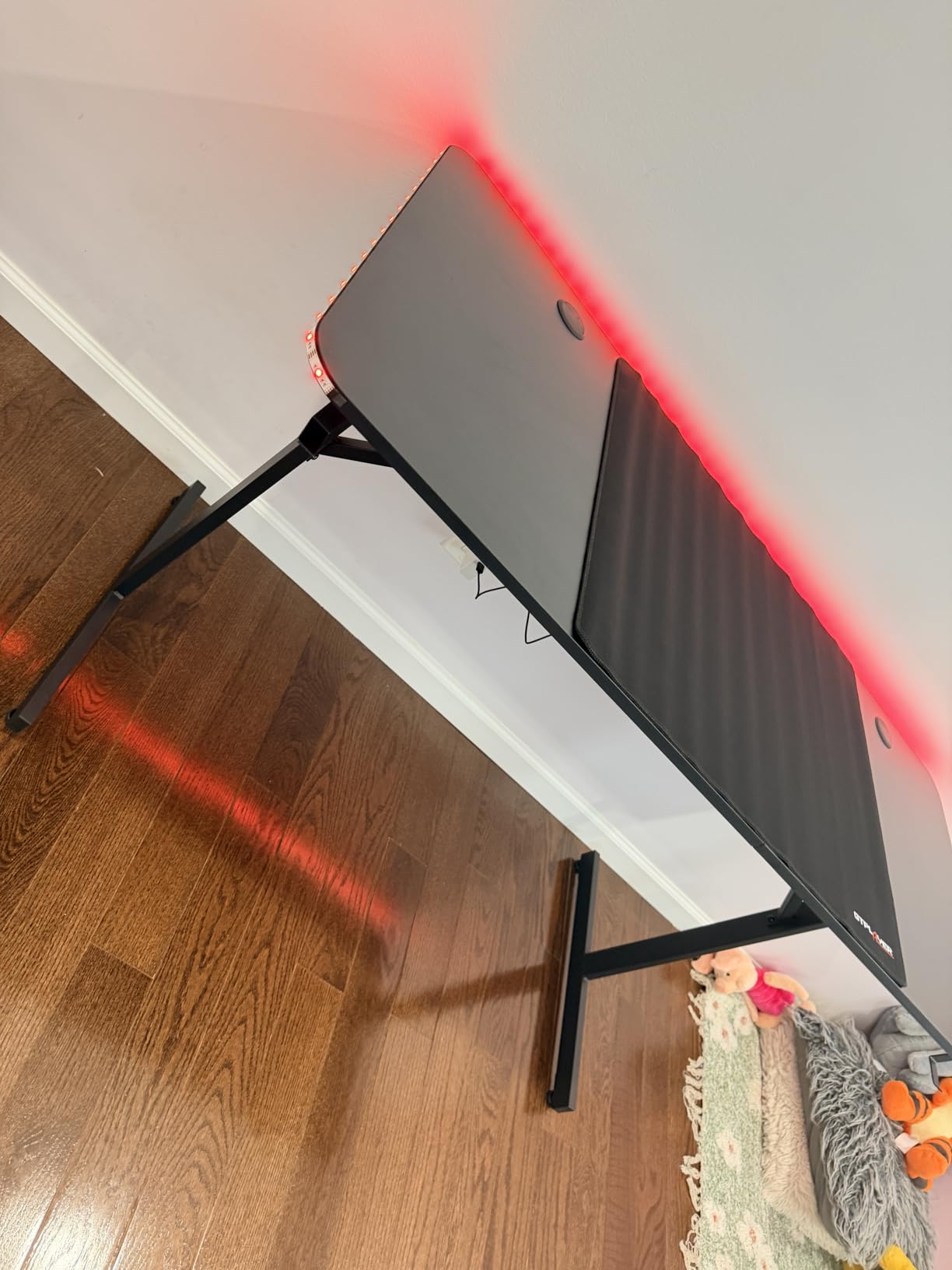 GTPLAYER 55 Inch Gaming Desk with LED Lights customer photo 2
