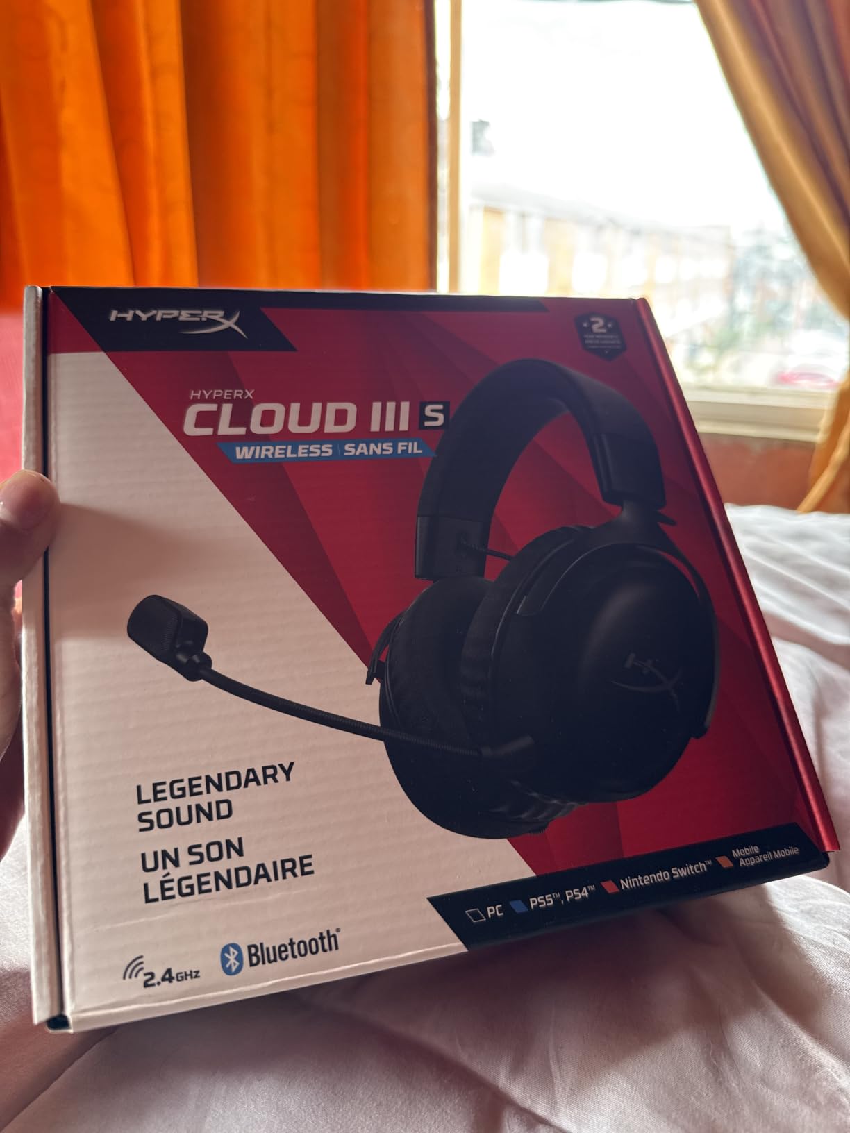 HyperX Cloud III S - Wireless Gaming Headset for Multi-Platform, 2.4GHz, Bluetooth, Battery Life up to 120 Hours 2.4GHz / 200 Hours Bluetooth, 53mm Angled Drivers, Detachable Mic - Black customer photo 1