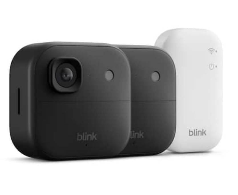Blink Outdoor 2K+ (newest model) - Wireless smart security camera, 2K video resolution, enhanced audio, two-year battery. Sync Module Core included - 5 camera system (White) customer photo 1