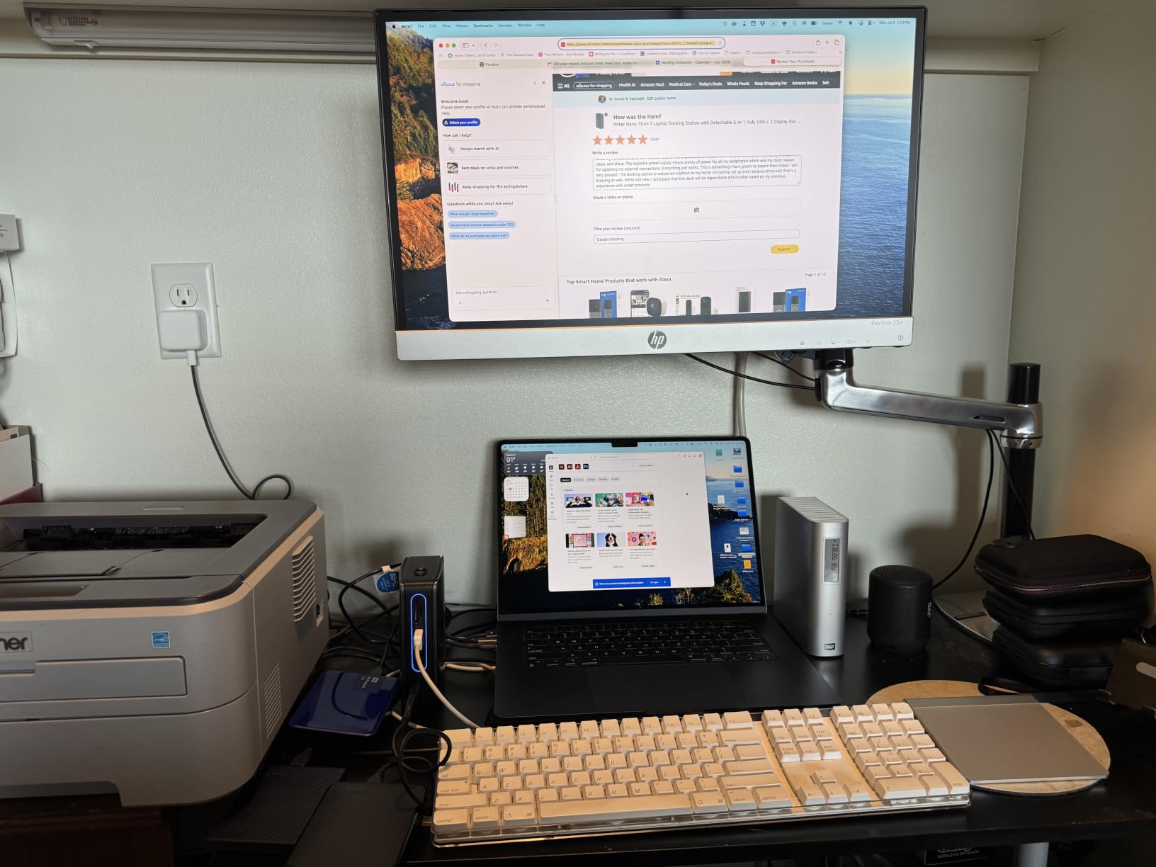 Anker Nano Laptop Docking Station, 13-in-1 Dock with Detachable 6-in-1 USBC Hub, 3 Display USB C Dock (2 HDMI+1 DP), 10 Gbps, 100W Max PD customer photo 1