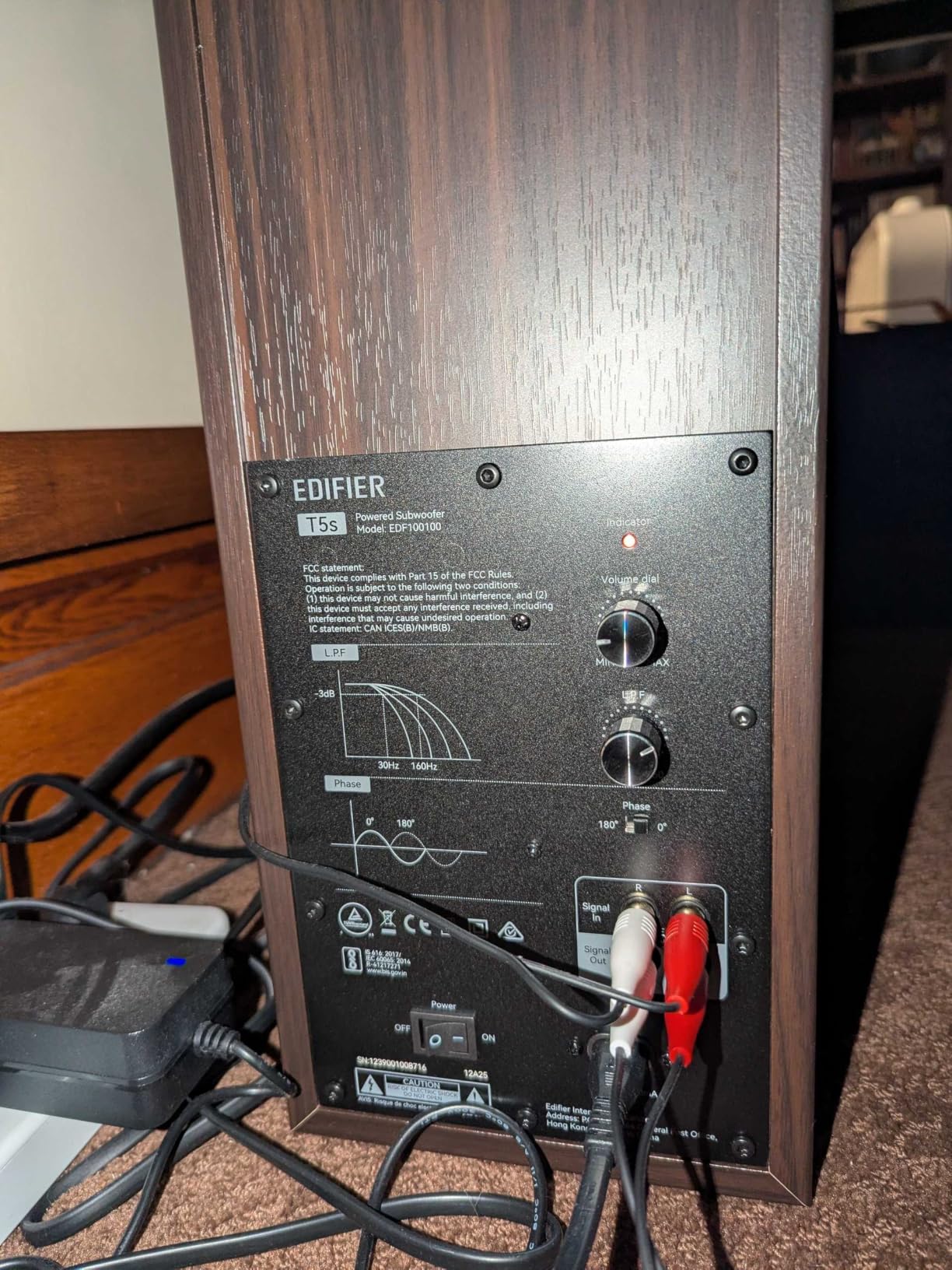 Edifier T5s Powered Subwoofer, 70W RMS, 8