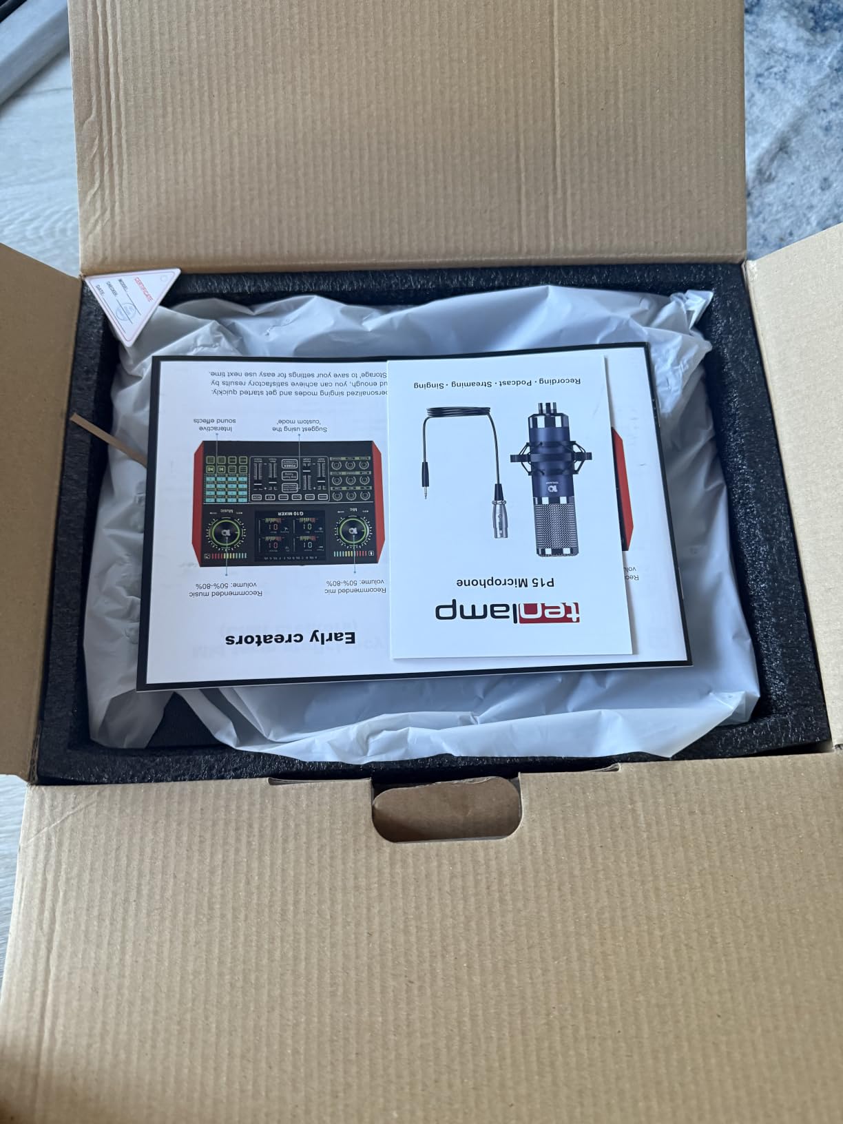 TENLAMP G10 Creator Audio Mixer Bundle with Microphone for Streaming | Studio-quality sound with noise reduction, voice effects, auto-tune and Bluetooth for streaming, podcast and singing customer photo 2