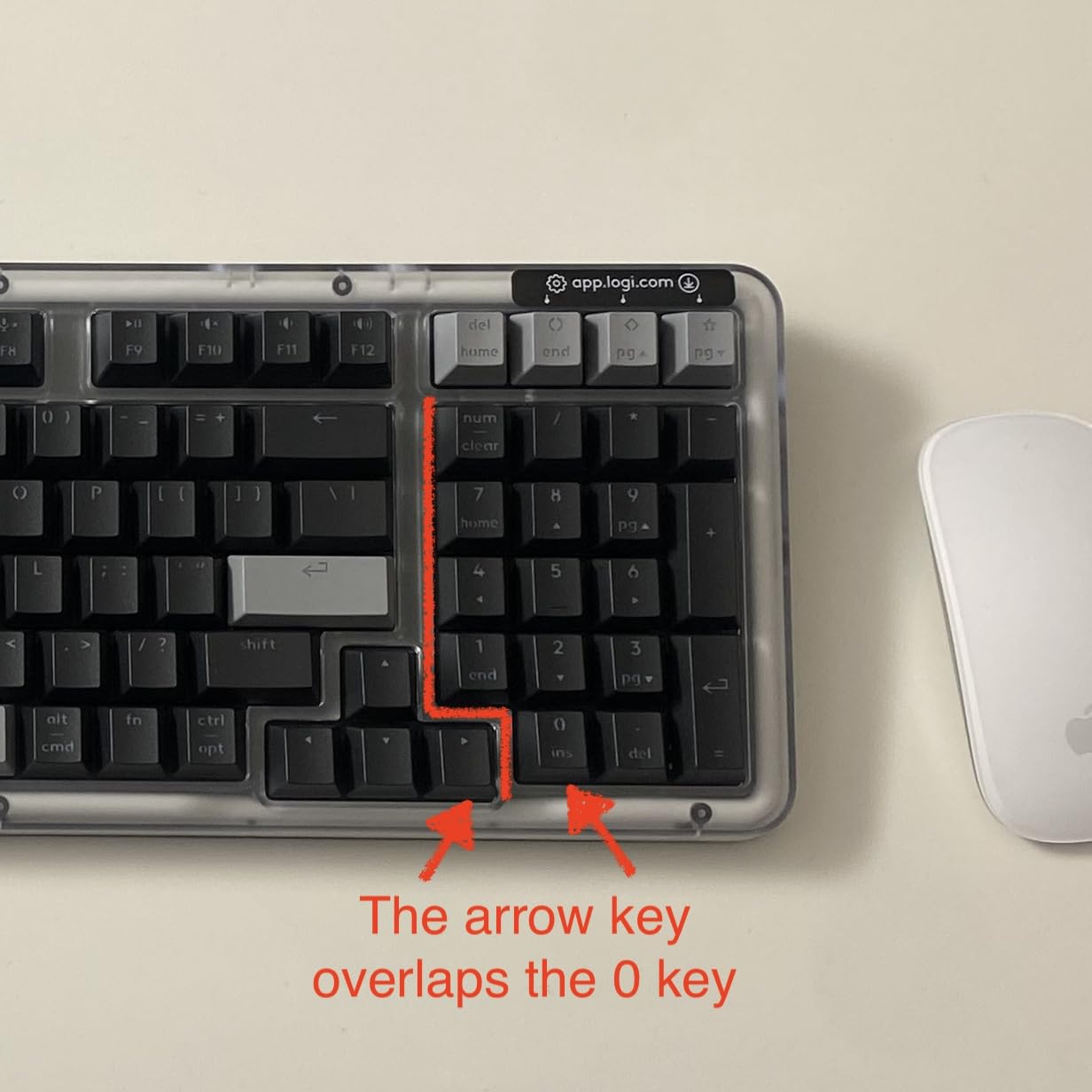 Logitech Alto Keys K98M Wireless Mechanical Gasket Keyboard - Graphite | Customizable, clicky, vibration absorbing gasket, white backlit keys, Bluetooth, USB-C charging, for PC, Mac, Laptops customer photo 2