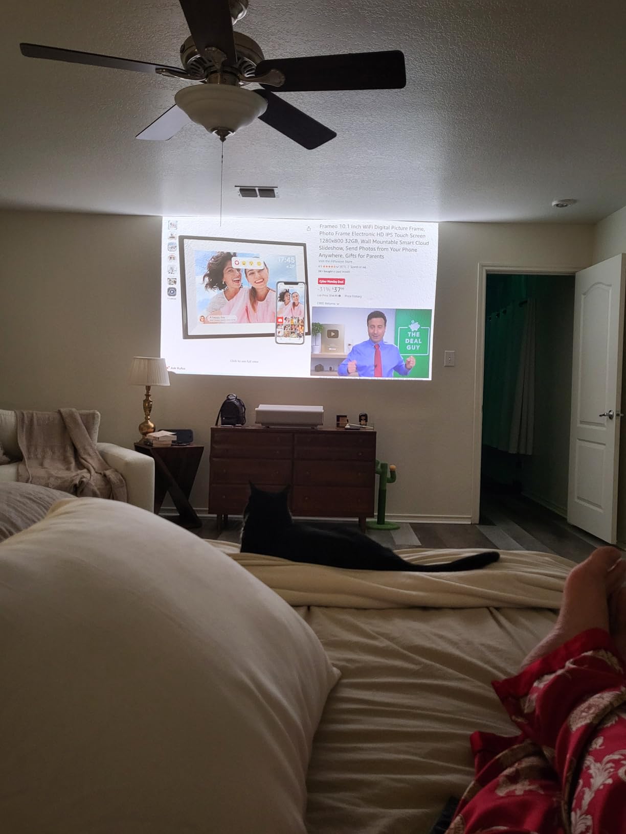 XGIMI AURA Ultra Short Throw 4K Laser Projector, 2300 ISO lumens, Google TV | Dolby Vision, IMAX Enhanced, 1,000,000:1 Dynamic Contrast Ratio, 0.177:1 Throw Ratio, Harman Kardon AURA 2 GTV White customer photo 1