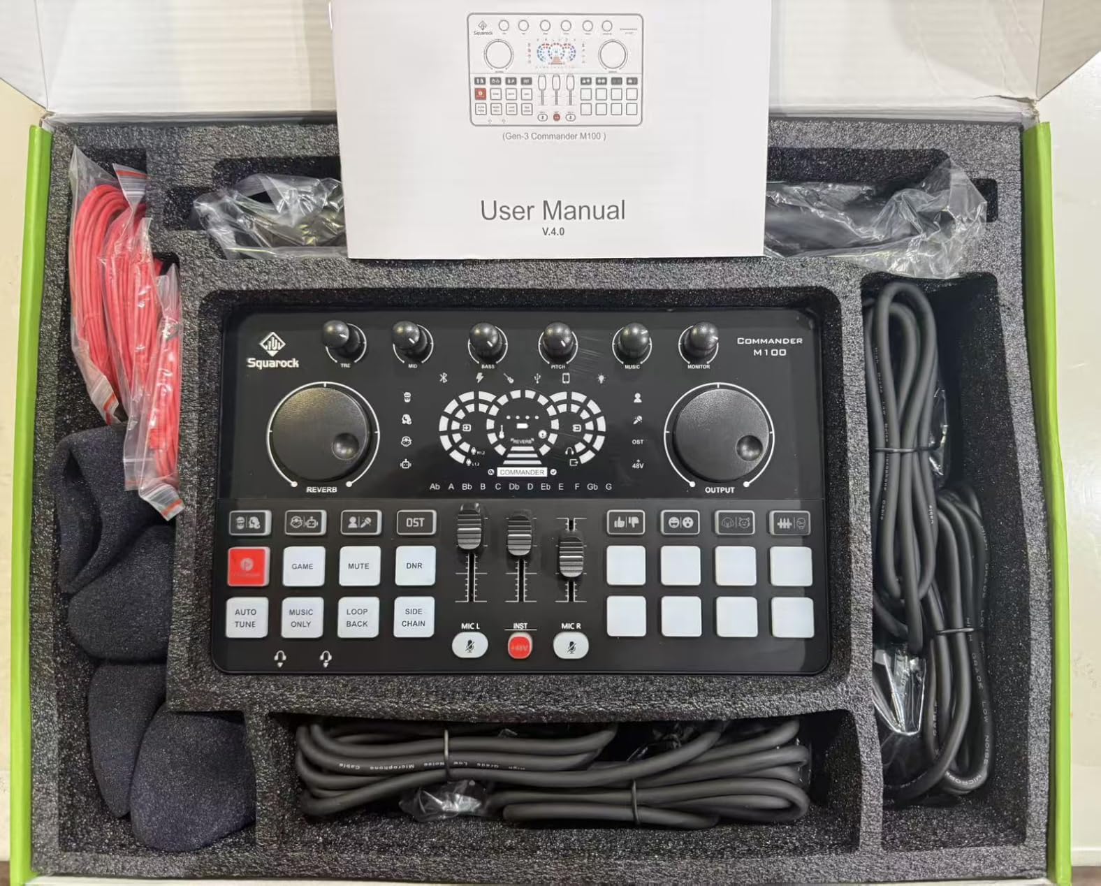 Podcast Equipment Bundle for 4, All-in-One Audio Mixer with Dynamic Microphones Noise Reduction for Live Streaming/Recording/Singing, PC,Smartphone, TikTok M100 3rd customer photo 1