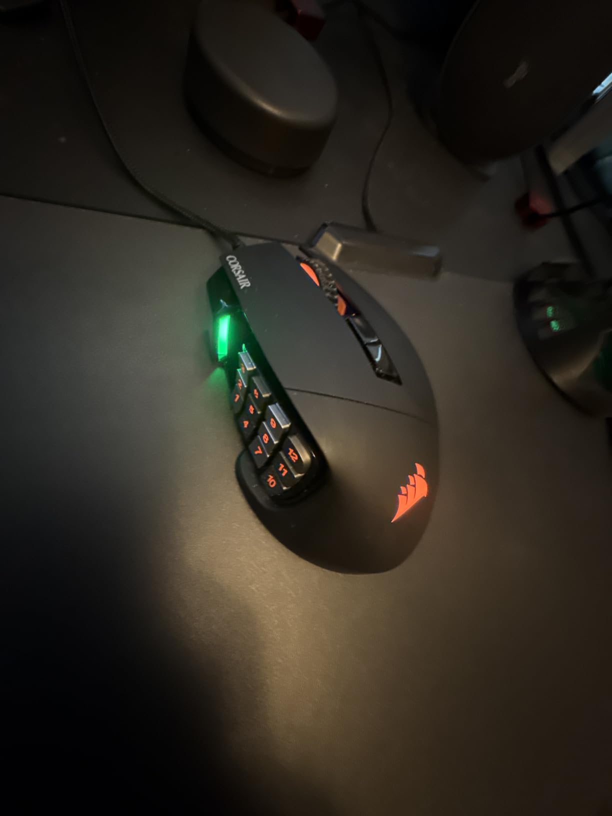 Corsair Scimitar RGB Elite Wired MMO MOBA PC Gaming Mouse - Black | 18,000 DPI, 17 Programmable Buttons, Adjustable Key Slider, Omron Switches, iCUE Compatible, PC, Mac, PS5, PS4, Xbox customer photo 1