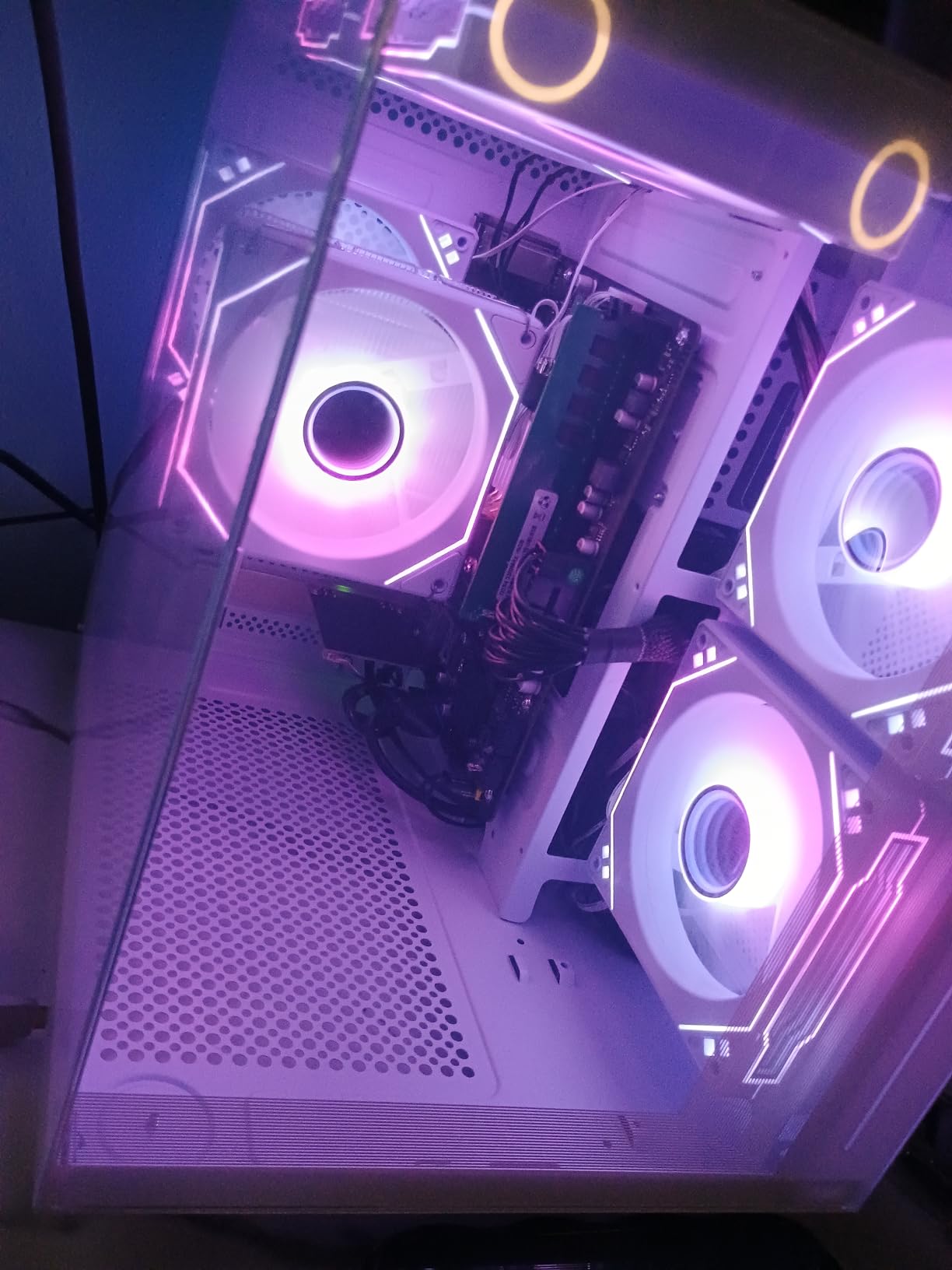 suevery Pre-Built Gaming PC RTX 3050 6G Ryzen5 Desktop Computer | 16G DDR4 RAM, AMD R5 6Cores 3.6G Up to 4.1G, NVMe 512G SSD, WiFi 6 Tower White Home Office 4K 2K Bundle Gamer customer photo 2