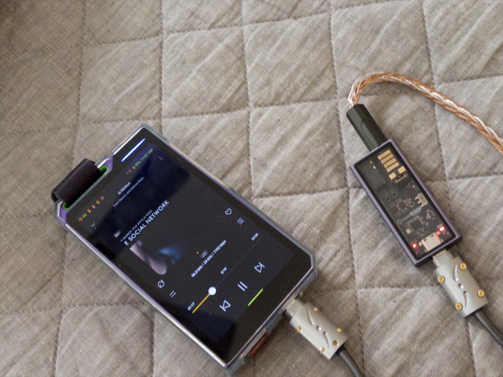 Questyle M15i Blues Blue Headphone Amplifier Portable USB C DAC Amps | [MFi Certified] Jazz / Blues Custom Tuning with 4.4mm/3.5mm Outputs PCM 768kHz/DSD512 Hi-res Lossless Adapter for Phones/PC customer photo 1