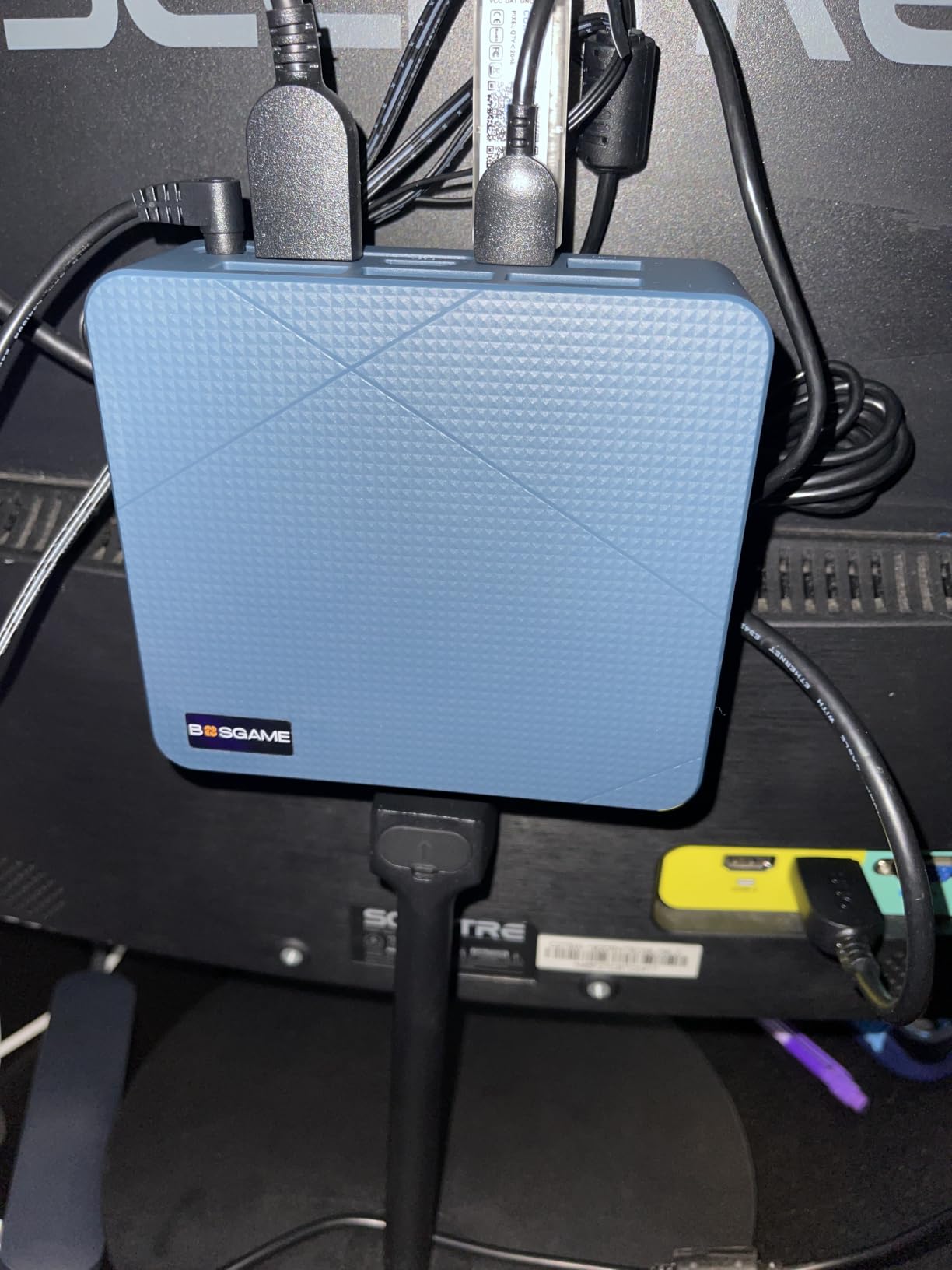 BOSGAME P4 Ultra Mini PC, Ryzen 7 7730U, 16GB RAM 1TB PCIe3.0 SSD | Dual 2.5G LAN, Wi-Fi 6E, BT5.2, 4K Triple Display HDMI | DP | Type-C, Home Office Business customer photo 1