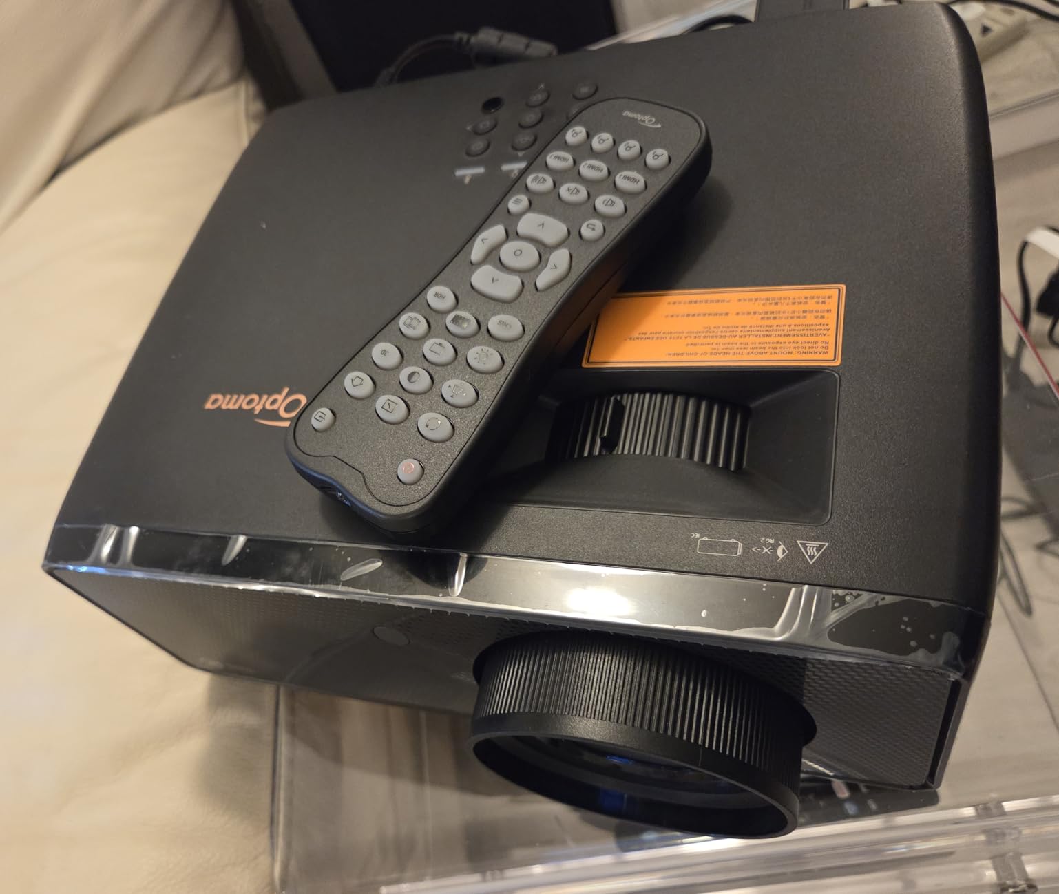 Optoma UHZ36 4K UHD Laser HDR Home Theater Projector - Black customer photo 2