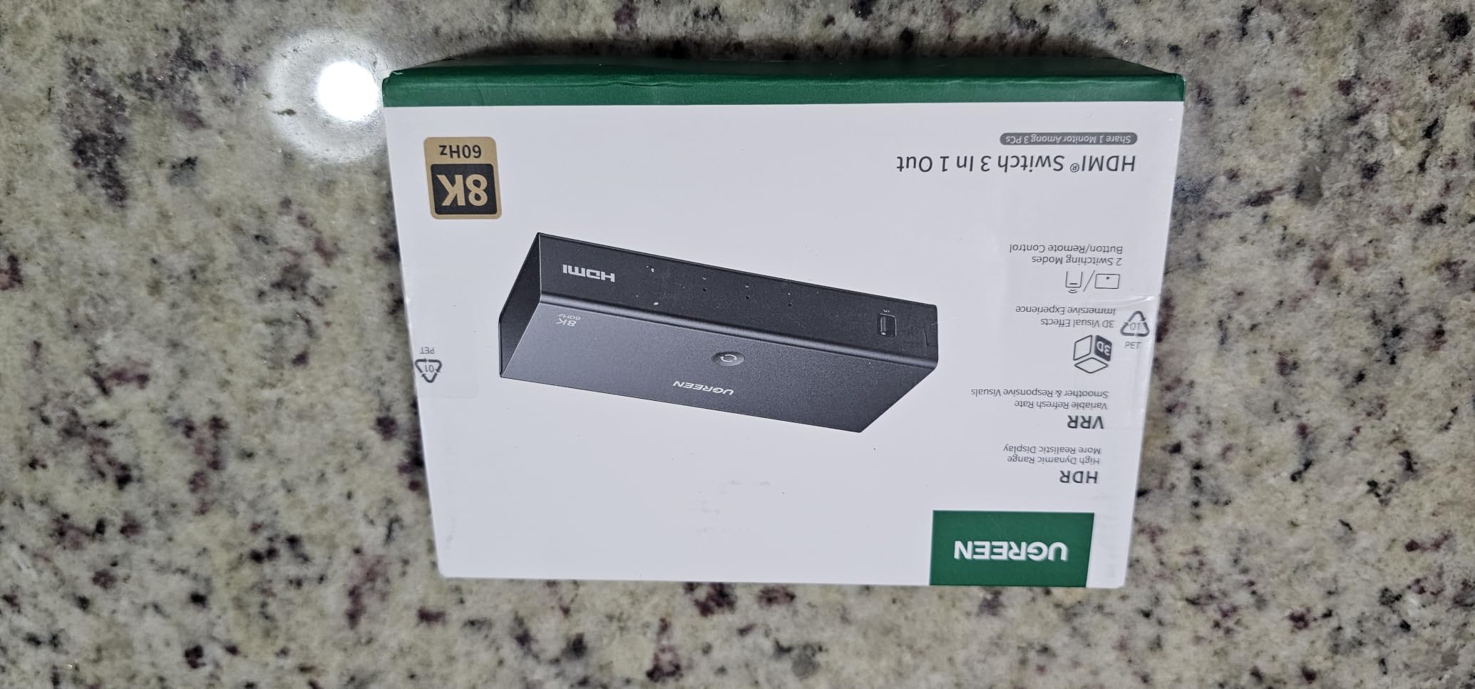 UGREEN 8K@60Hz HDMI 2.1 Switch 3 in 1 Out, with Remote, VRR, 4K@240Hz | Ultra HD, Support G-Sync, Free Sync, HDR10+ HDCP 2.3, HDMI Splitter, Compatible with PS4/PS5, Xbox, Switch, Roku, Fire Stick customer photo 2