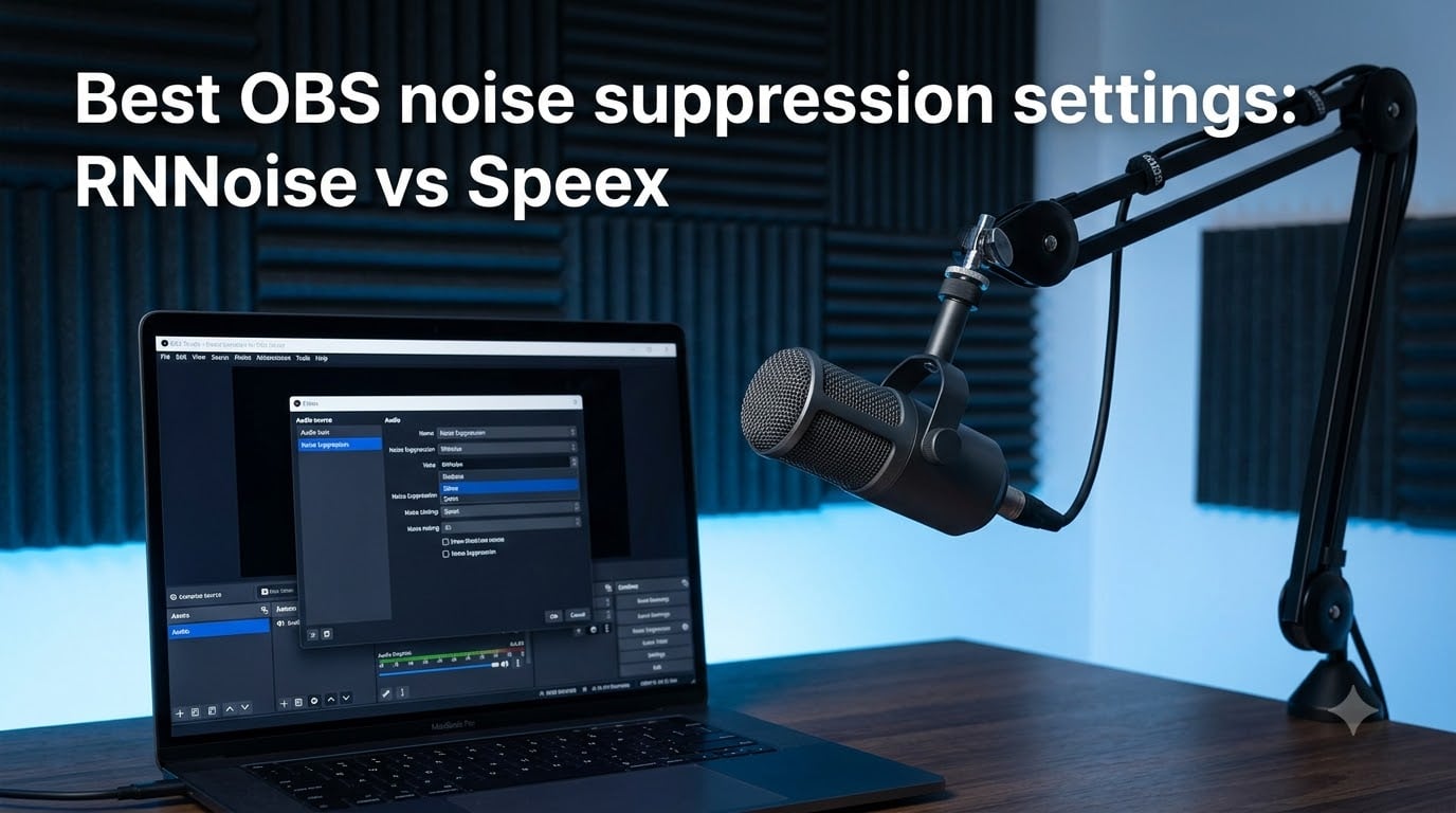 Best OBS noise suppression settings: RNNoise vs Speex