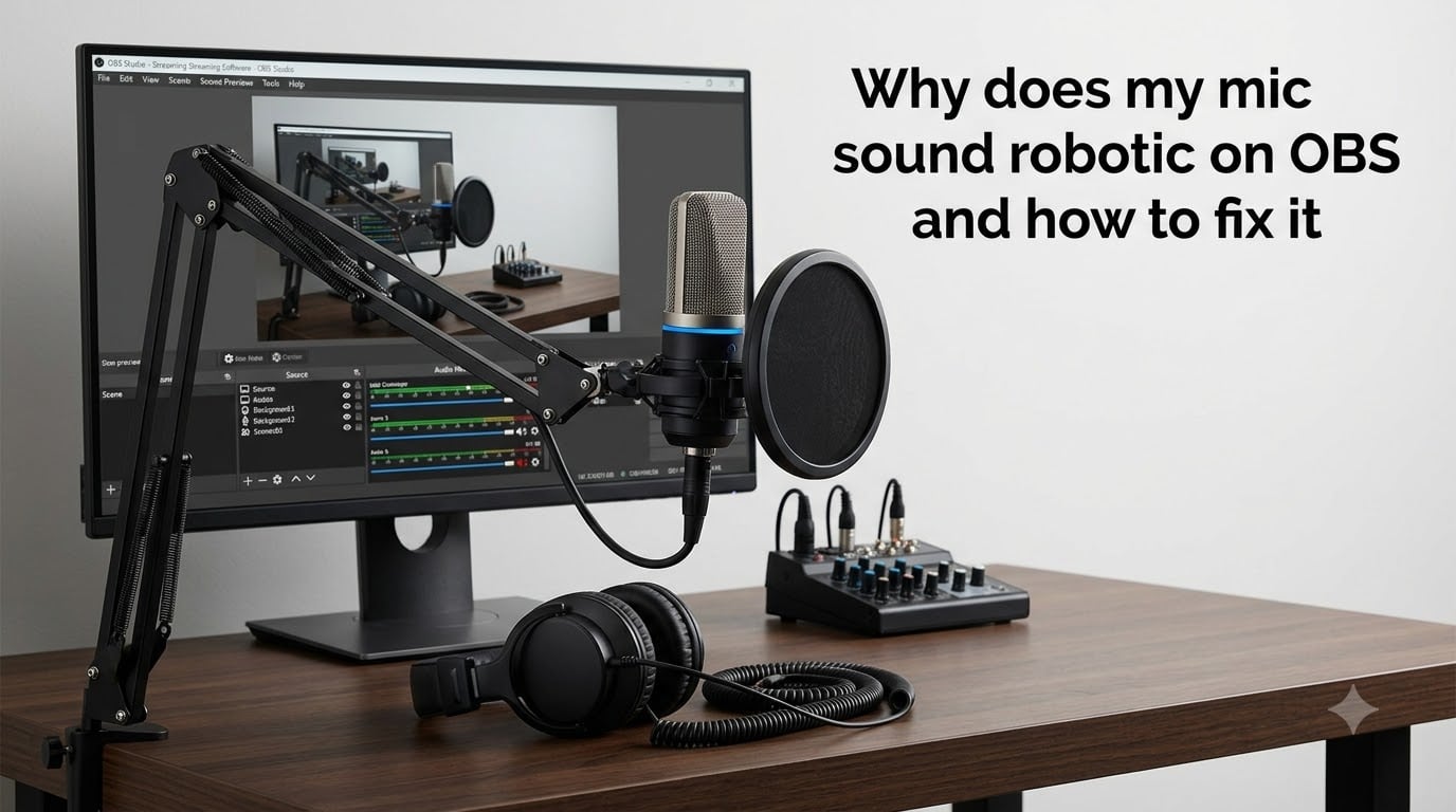 Why does my mic sound robotic on OBS and how to fix it