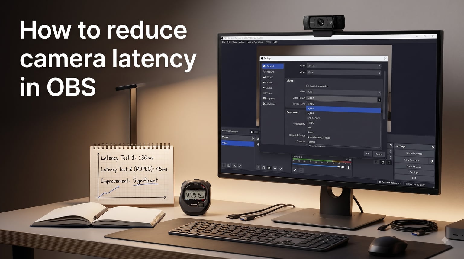 How to reduce camera latency in OBS