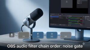 OBS audio filter chain order: noise gate