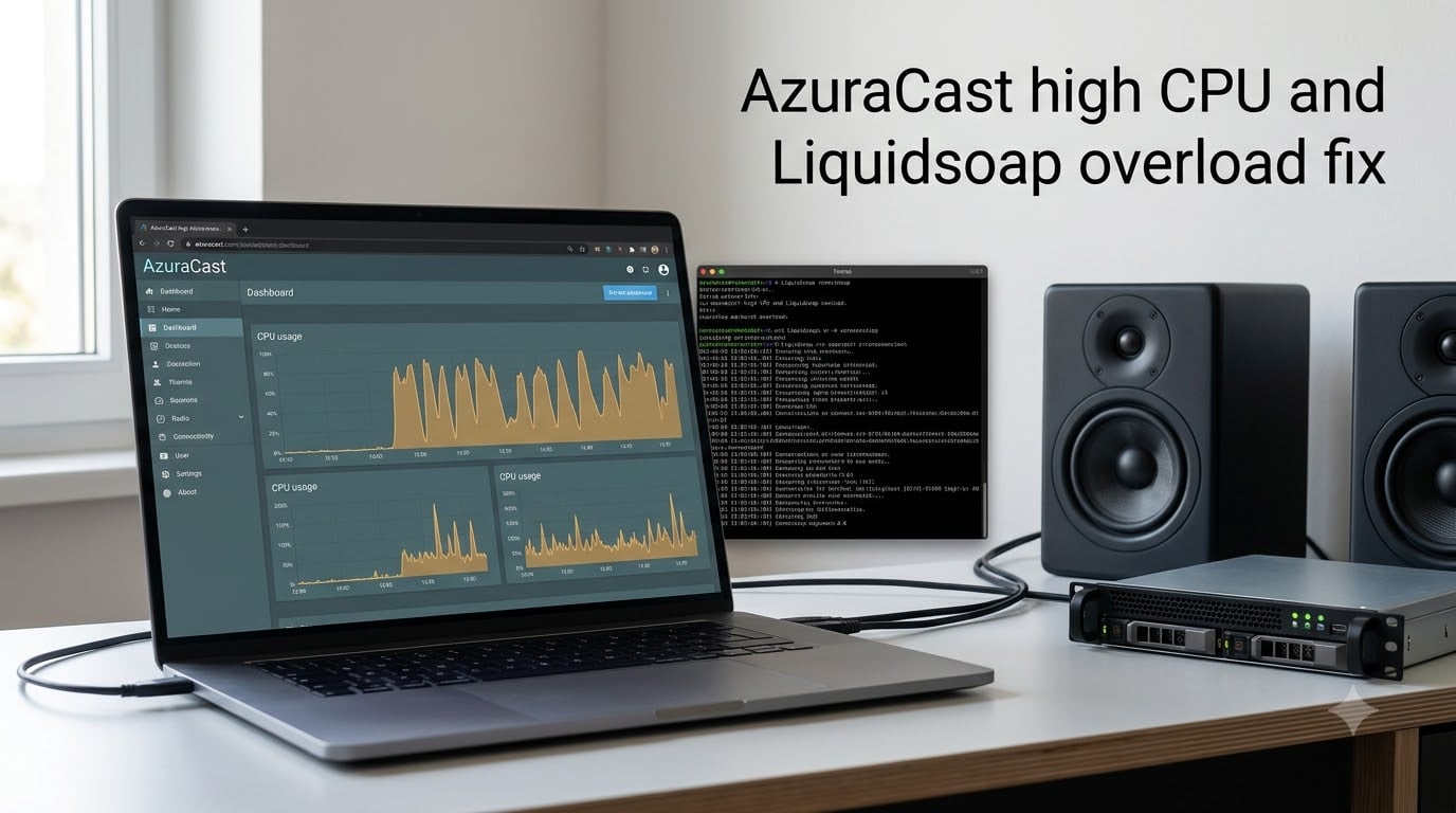 AzuraCast high CPU and Liquidsoap overload fix