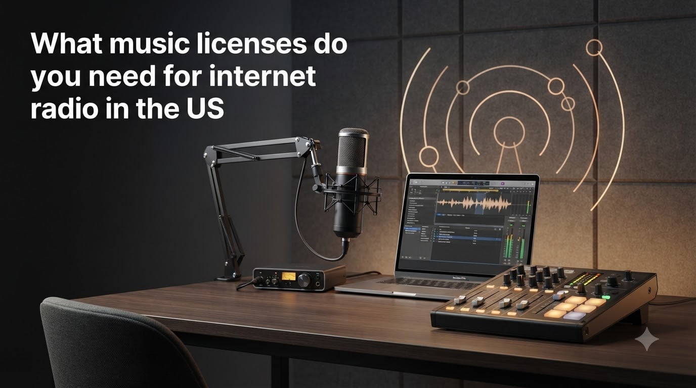 What music licenses do you need for internet radio in the US