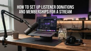 How to set up listener donations and memberships for a stream