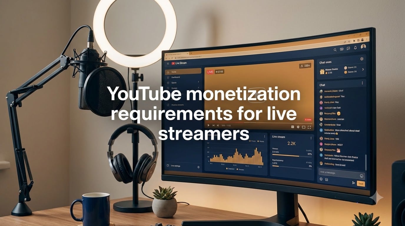 YouTube monetization requirements for live streamers