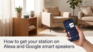 How to get your station on Alexa and Google smart speakers