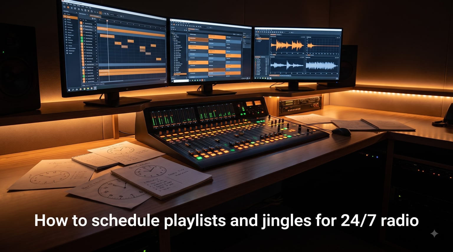 How to schedule playlists and jingles for 24/7 radio