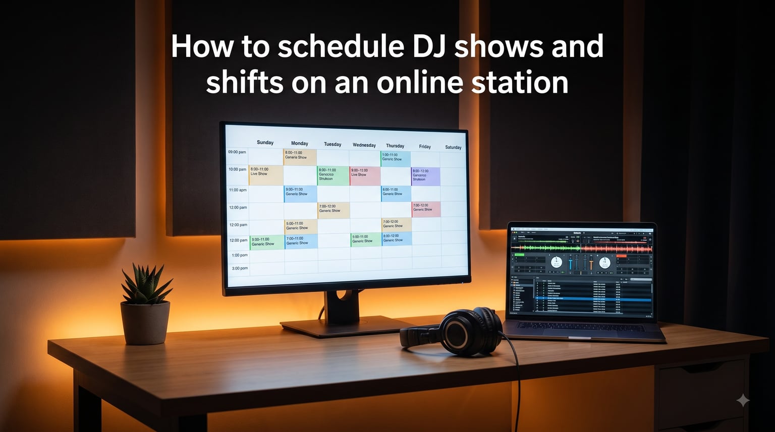 How to schedule DJ shows and shifts on an online station