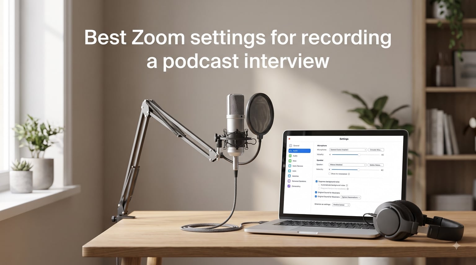 Best Zoom settings for recording a podcast interview