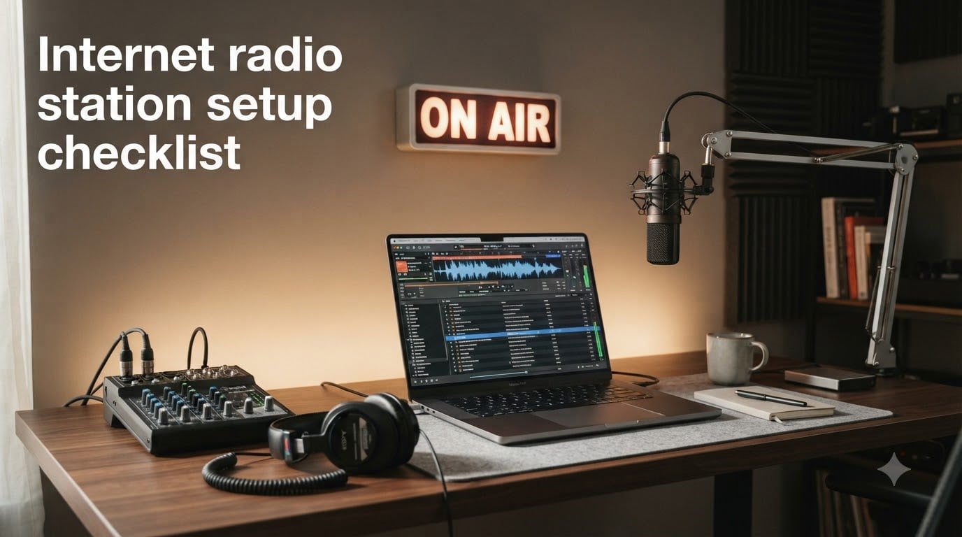 Internet radio station setup checklist