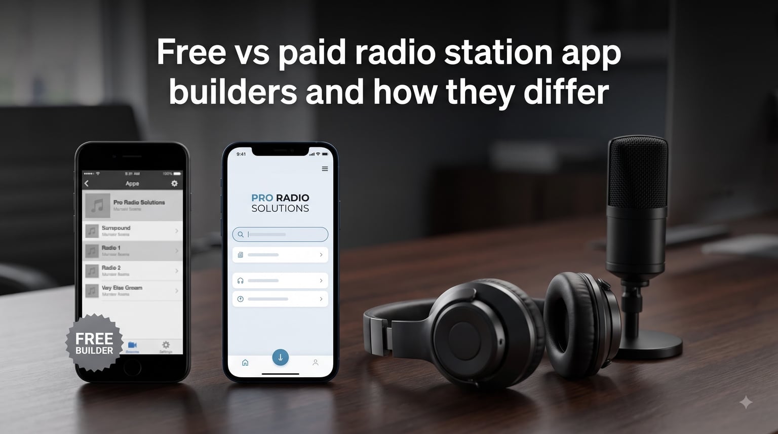 Free vs paid radio station app builders and how they differ