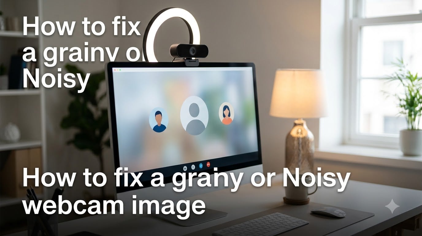How to fix a grainy or noisy webcam image