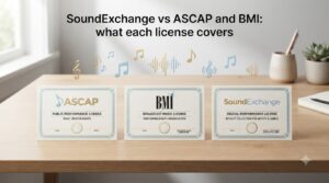 SoundExchange vs ASCAP and BMI: what each license covers