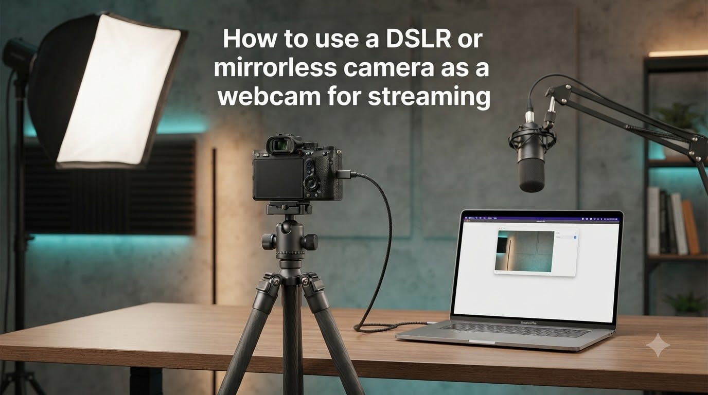 How to use a DSLR or mirrorless camera as a webcam for streaming