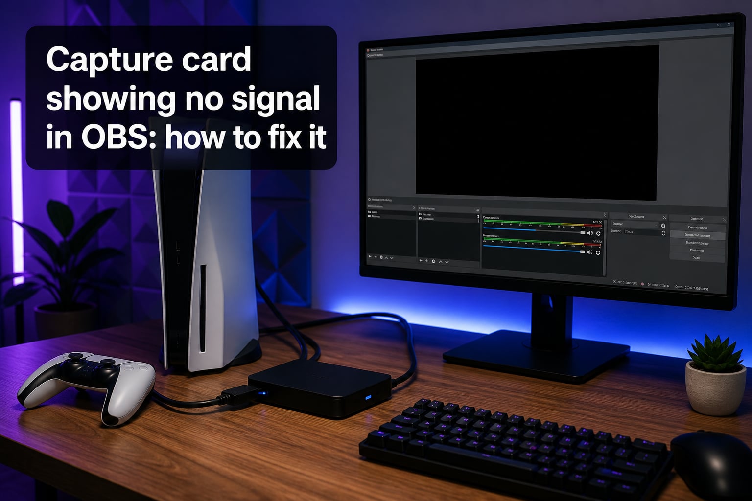 Capture card showing no signal in OBS: how to fix it