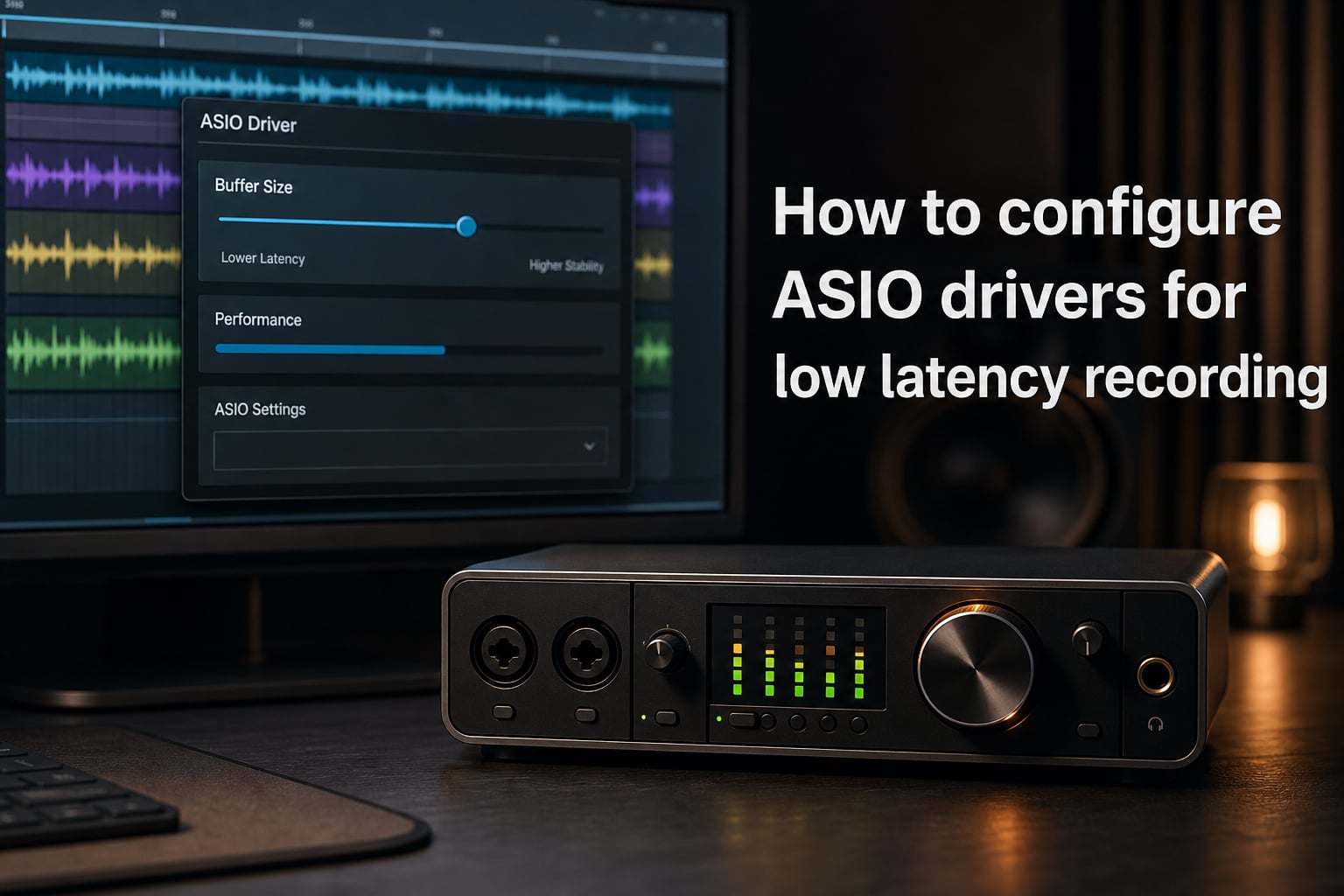 How to configure ASIO drivers for low latency recording