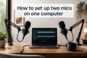 How to set up two mics on one computer