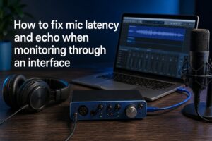 How to fix mic latency and echo when monitoring through an interface