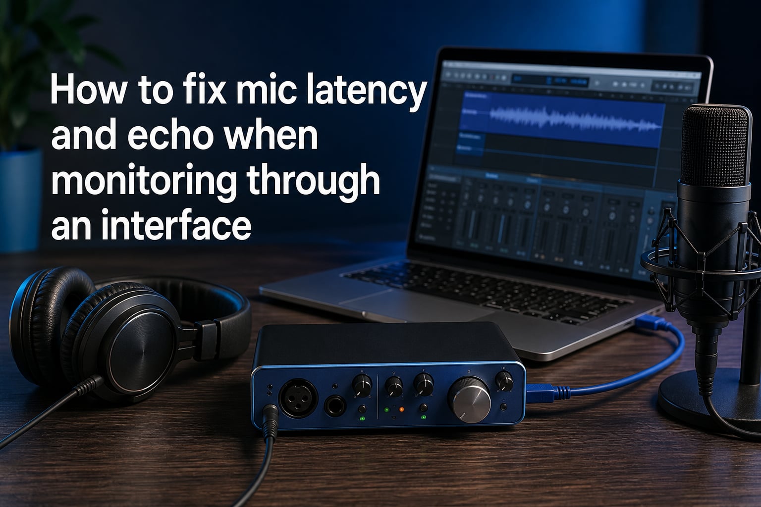 How to fix mic latency and echo when monitoring through an interface