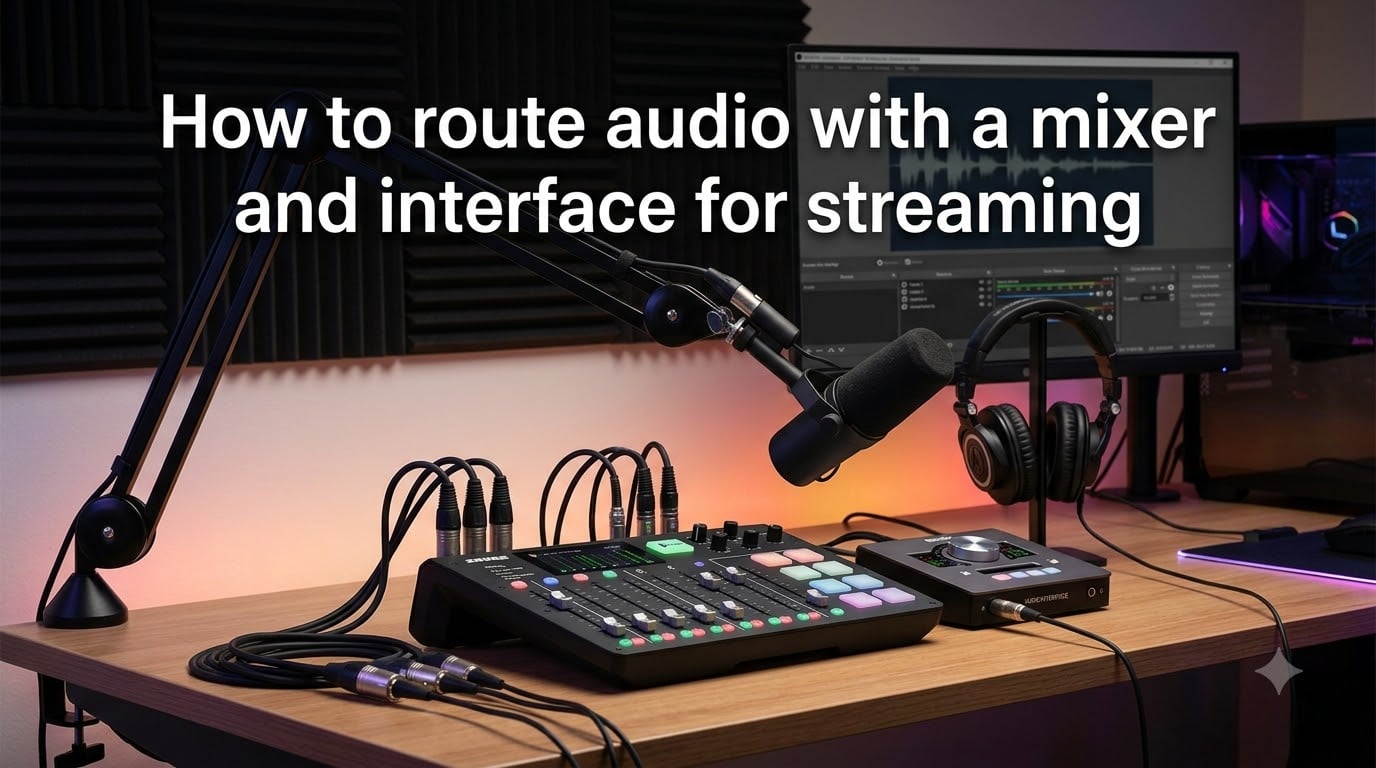 How to route audio with a mixer and interface for streaming