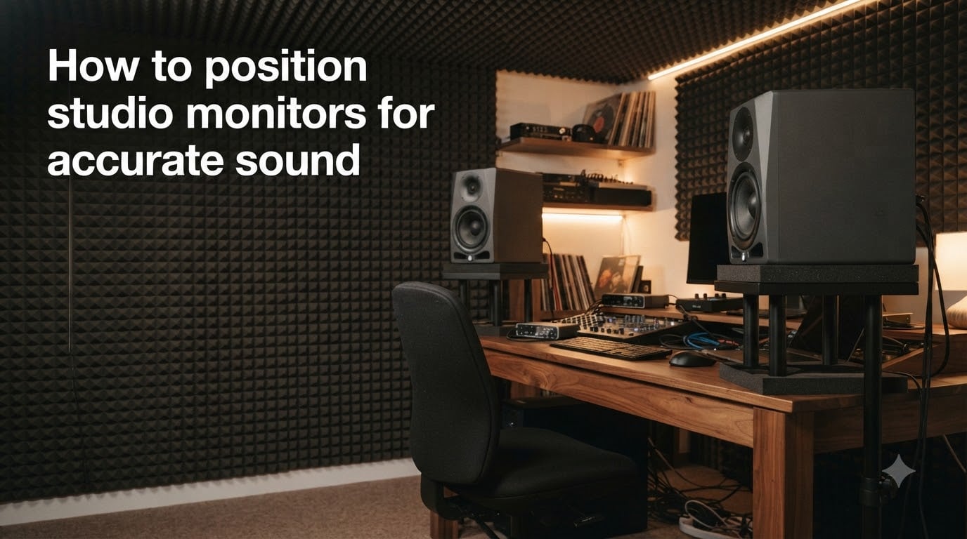 How to position studio monitors for accurate sound