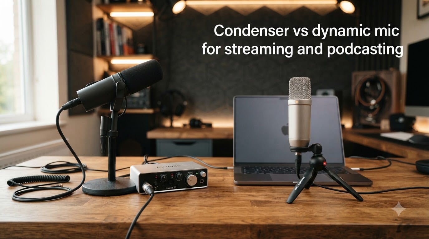 Condenser vs dynamic mic for streaming and podcasting